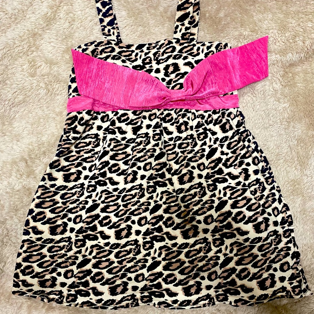 Girls size 7 cheetah print dress